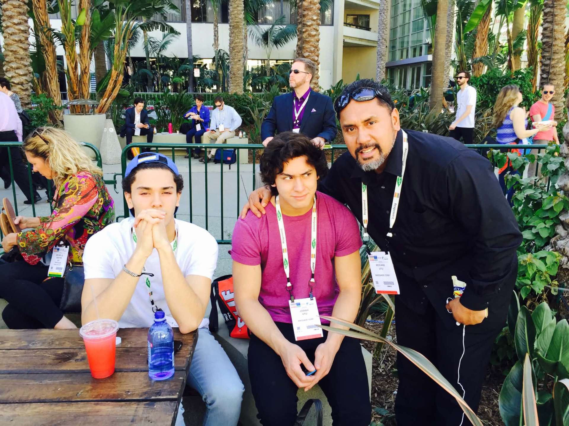 Dad with McCann Jr. and Josiah at Expo West