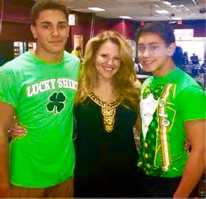 McCann Jr. and Josiah with a friend on St. Patrick's Day