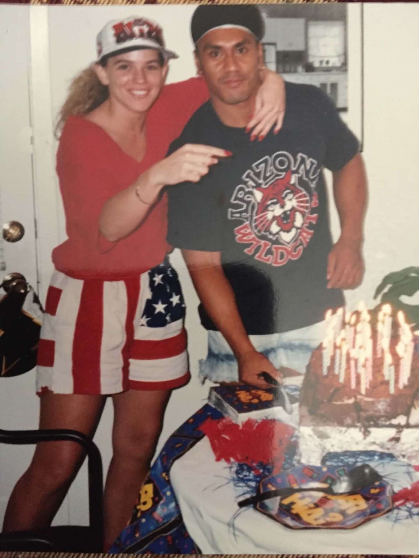 Stacy and McCann celebrating a birthday
