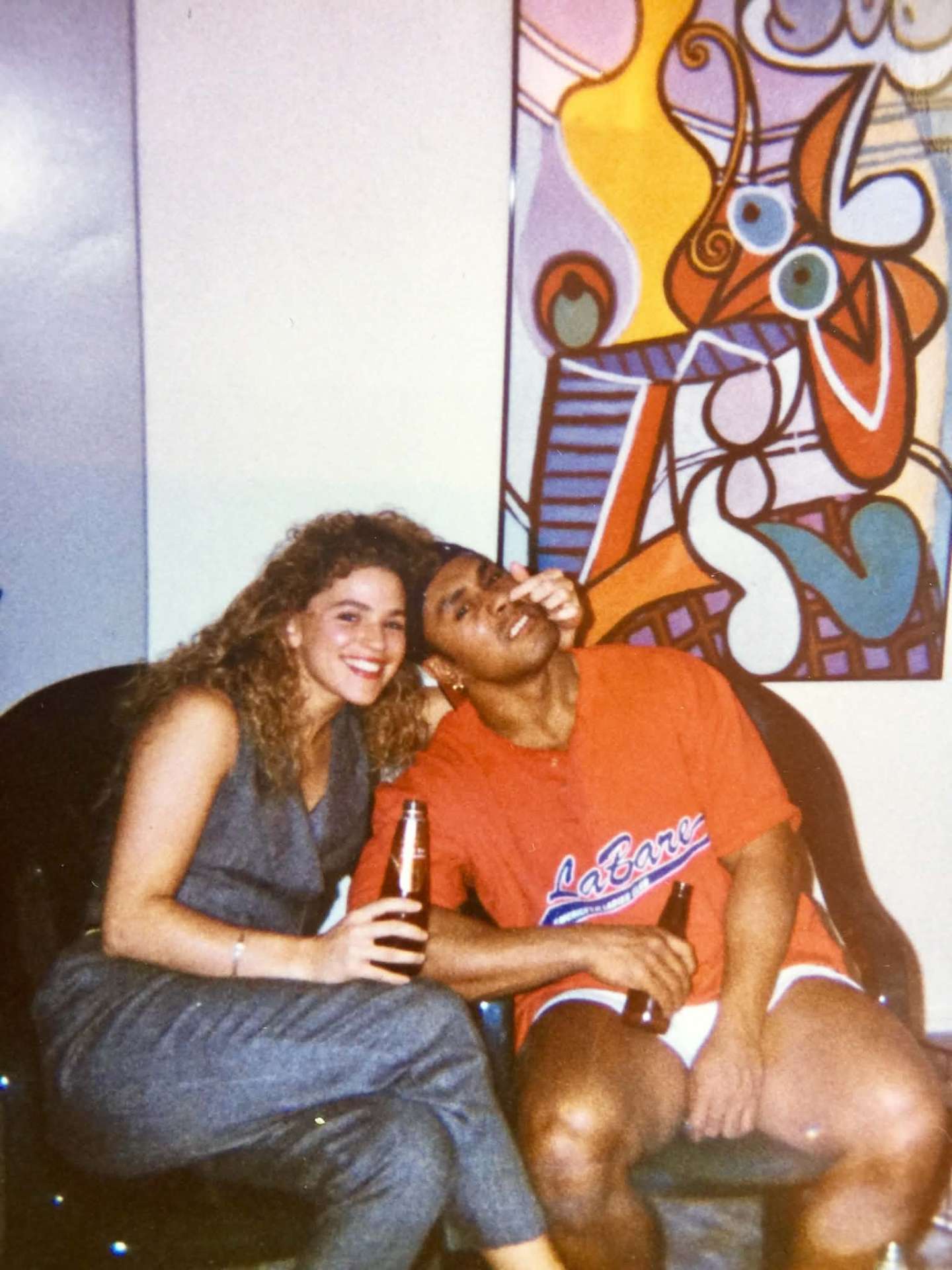 Stacy and McCann on the couch