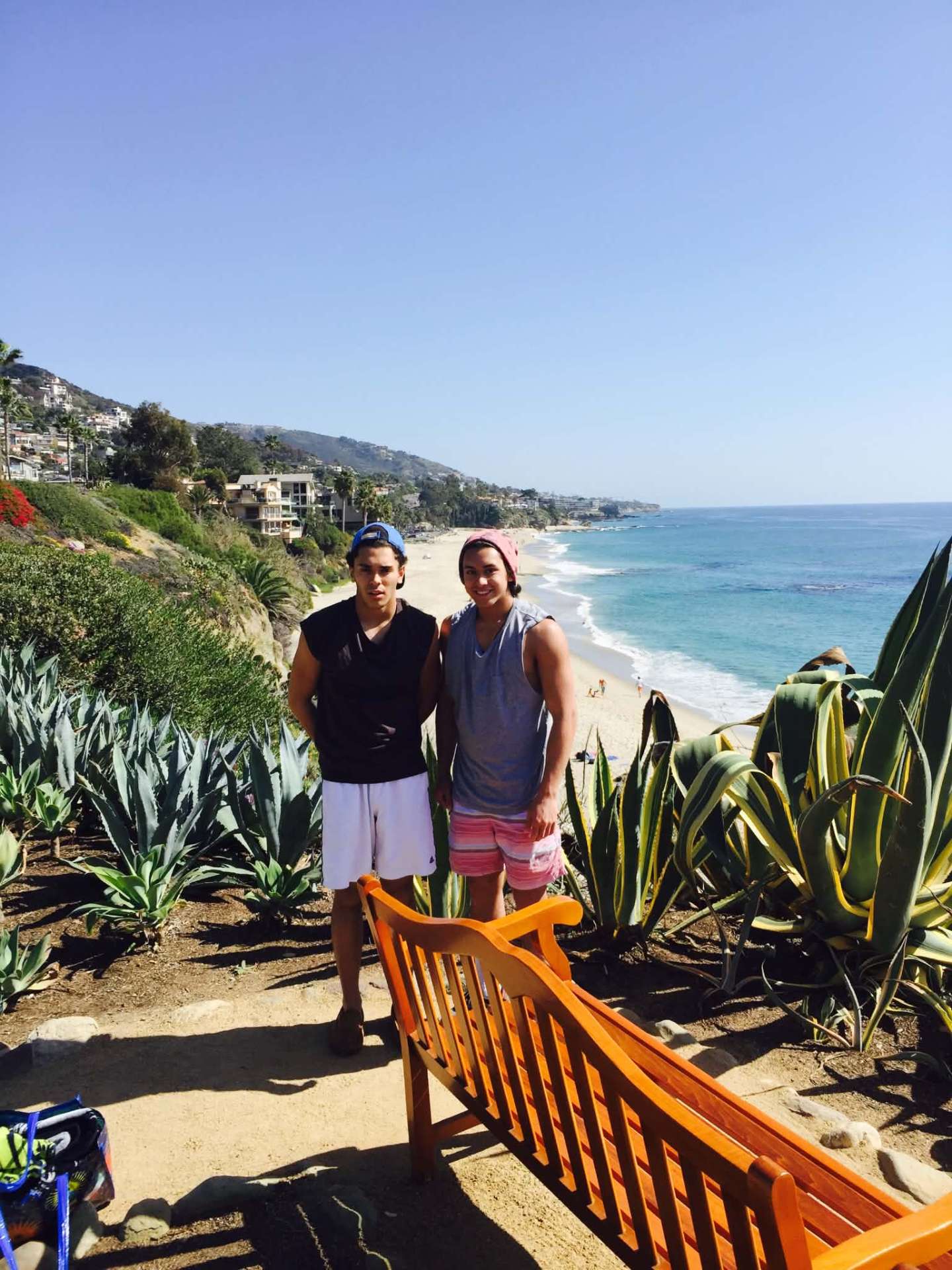McCann Jr. and Josiah at a Laguna Beach overlook